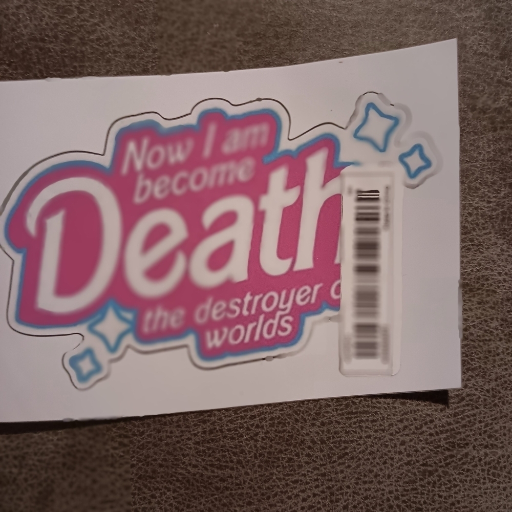 Pink and Blue Sticker